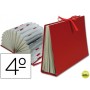 CARPETA LIDERPAPEL FUELLE A-Z CARTON FORRADO CUARTO BURDEOS