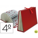 CARPETA LIDERPAPEL FUELLE A-Z CARTON FORRADO CUARTO BURDEOS