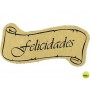 ETIQUETAS FELICIDADES LETRERO -ROLLO DE 450 ETIQUETAS
