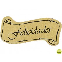 ETIQUETAS FELICIDADES LETRERO -ROLLO DE 450 ETIQUETAS