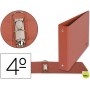 CARPETA LIDERPAPEL 2 ANILLAS 25 MM CARTON CUERO CUARTO APAISADO