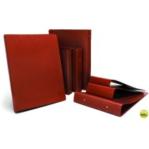 CARPETA LIDERPAPEL 2 ANILLAS 25 MM CARTON CUERO FOLIO