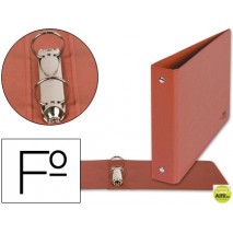 CARPETA DE 2 ANILLAS 40MM REDONDAS LIDERPAPEL FOLIO APAISADO CUERO