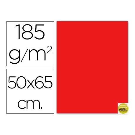 CARTULINA GUARRO ROJA -50X65 CM -185 GR