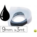 CINTA DYMO 9MM X 3MT NEGRA -TRADICIONAL