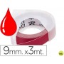 CINTA DYMO 9MM X 3MT ROJA -TRADICIONAL