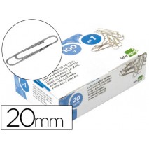CLIPS LIDERPAPEL N. 1 LABIADOS20 MM CAJA DE 100 UNIDADES