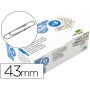 CLIPS LIDERPAPEL N. 3 LABIADOS43 MM CAJA DE 100 UNIDADES