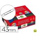 CLIPS LIDERPAPEL N. 3 LABIADOS43 MM CAJA DE 100 UNIDADES