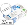 CLIPS LIDERPAPEL N. 1,5 LABIADOS 26 MM CAJA DE 100 UNIDADES