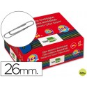 CLIPS LIDERPAPEL N. 1,5 LABIADOS 26 MM CAJA DE 100 UNIDADES
