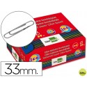 CLIPS LIDERPAPEL N. 2 LABIADOS33 MM CAJA DE 100 UNIDADES