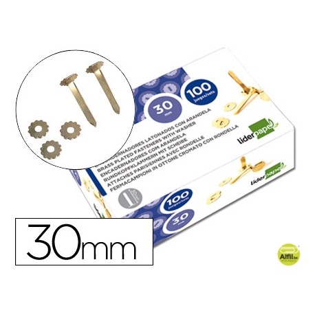 ENCUADERNADOR LIDERPAPEL 30 MM CON ARANDELA -LATONADO
