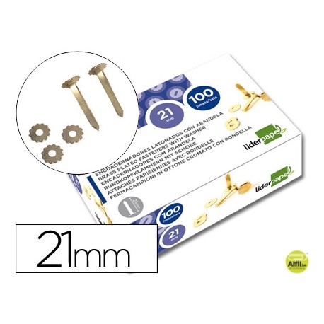 ENCUADERNADOR LIDERPAPEL 21 MM CON ARANDELA -LATONAD0