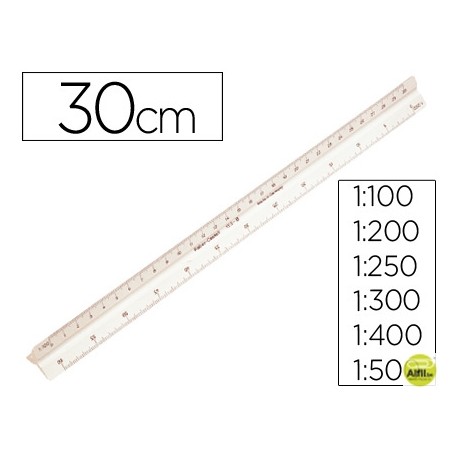 ESCALA FABER PLASTICO 153-B -1:100-200-250-300-400-500