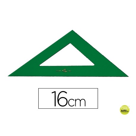 ESCUADRA FABER 16 CM PLASTICO VERDE