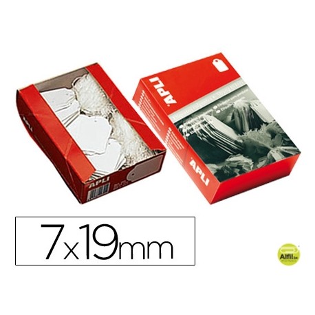 ETIQUETAS COLGANTES 383 7 X 19 MM -CAJA DE 1000