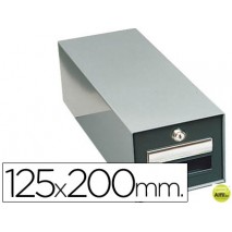 FICHERO FICHAS METALICO 1000 FICHAS CON CERRADURA TAMAÑO 125X200
