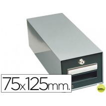 FICHERO FICHAS METALICO 1000 FICHAS CON CERRADURA TAMAÑO 75X125