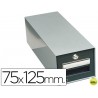FICHERO FICHAS METALICO 1000 FICHAS CON CERRADURA TAMAÑO 75X125