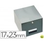 FICHERO FICHAS METALICO 1000 FICHAS CON CERRADURA TAMAÑO 17X23