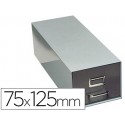 FICHERO FICHAS METALICO 1000 FICHAS SIN CERRADURA TAMAÑO 75X125