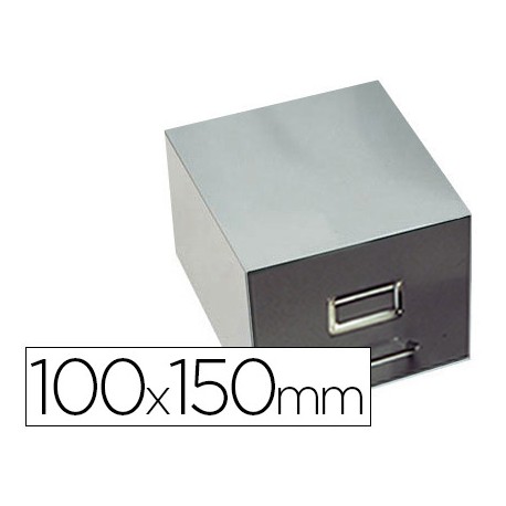 FICHERO FICHAS METALICO 1000 FICHAS SIN CERRADURA TAMAÑO 10X15