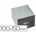 FICHERO FICHAS METALICO 1000 FICHAS SIN CERRADURA TAMAÑO 10X15
