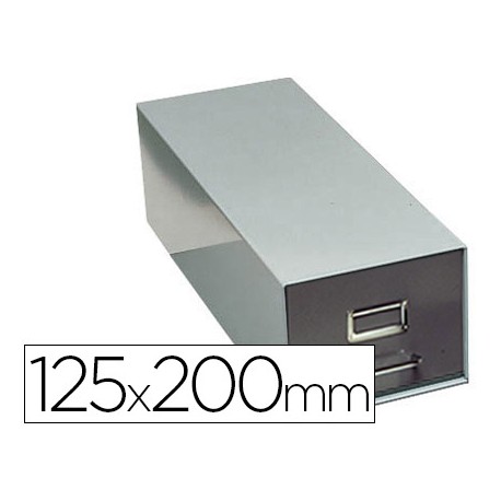 FICHERO FICHAS METALICO 1000 FICHAS SIN CERRADURA TAMAÑO 125X200