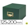 FICHERO FICHAS TELA VERDE 500 FICHAS N.4 -TAMAÑO 125X200 MM