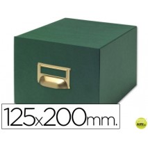 FICHERO FICHAS TELA VERDE 500 FICHAS N.4 -TAMAÑO 125X200 MM
