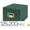 FICHERO FICHAS TELA VERDE 500 FICHAS N.4 -TAMAÑO 125X200 MM