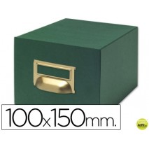 FICHERO FICHAS TELA VERDE 500 FICHAS N.3 -TAMAÑO 100X150 MM