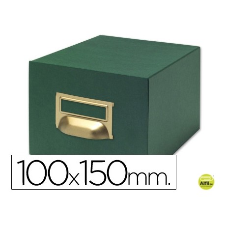 FICHERO FICHAS TELA VERDE 500 FICHAS N.3 -TAMAÑO 100X150 MM