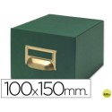 FICHERO FICHAS TELA VERDE 500 FICHAS N.3 -TAMAÑO 100X150 MM