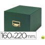 FICHERO FICHAS TELA VERDE 500 FICHAS N.5 -TAMAÑO 160X220 MM