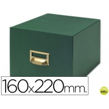 FICHERO FICHAS TELA VERDE 500 FICHAS N.5 -TAMAÑO 160X220 MM