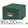 FICHERO FICHAS TELA VERDE 500 FICHAS N.5 -TAMAÑO 160X220 MM