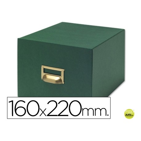 FICHERO FICHAS TELA VERDE 1000 FICHAS N.5 -TAMAÑO 160X220 MM