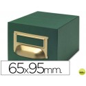 FICHERO FICHAS TELA VERDE 500 FICHAS N.1 -TAMAÑO 65X95 MM
