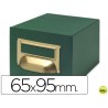 FICHERO FICHAS TELA VERDE 500 FICHAS N.1 -TAMAÑO 65X95 MM