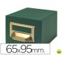 FICHERO FICHAS TELA VERDE 1000 FICHAS N.1 -TAMAÑO 65X95 MM