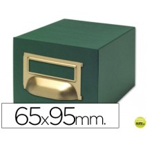 FICHERO FICHAS TELA VERDE 1000 FICHAS N.1 -TAMAÑO 65X95 MM