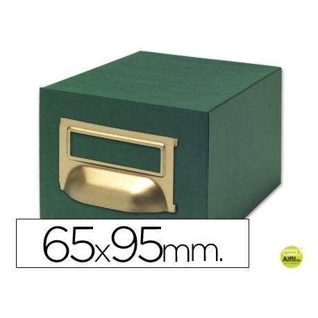 FICHERO FICHAS TELA VERDE 1000 FICHAS N.1 -TAMAÑO 65X95 MM