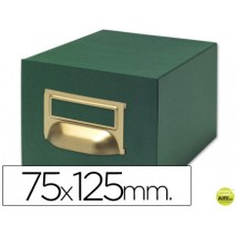FICHERO FICHAS TELA VERDE 1000 FICHAS N.2 -TAMAÑO 75X125 MM