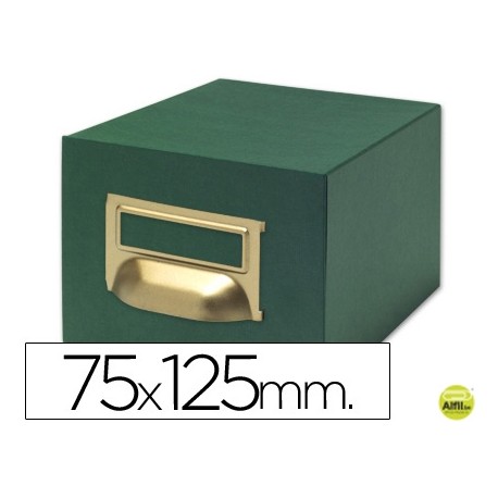 FICHERO FICHAS TELA VERDE 1000 FICHAS N.2 -TAMAÑO 75X125 MM