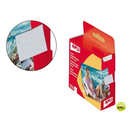 TACKS AUTOADHESIVOS 2 CARAS CAJA DE 250 UNIDADES