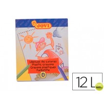 LAPICES CERA JOVI HEXAGONAL CAJA DE 12 COLORES