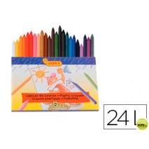 LAPICES CERA JOVI HEXAGONAL CAJA DE 24 COLORES