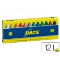 LAPICES CERA DACS CAJA DE 12 COLORES